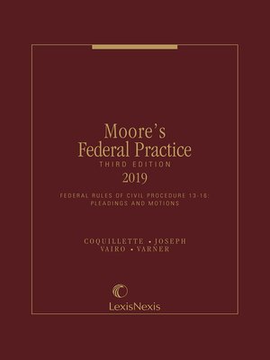 cover image of Moore's Federal Practice